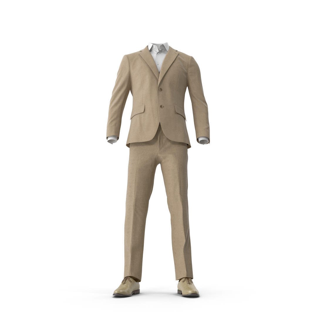 hombre beige traje