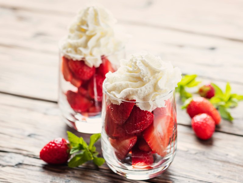 fresas con crema