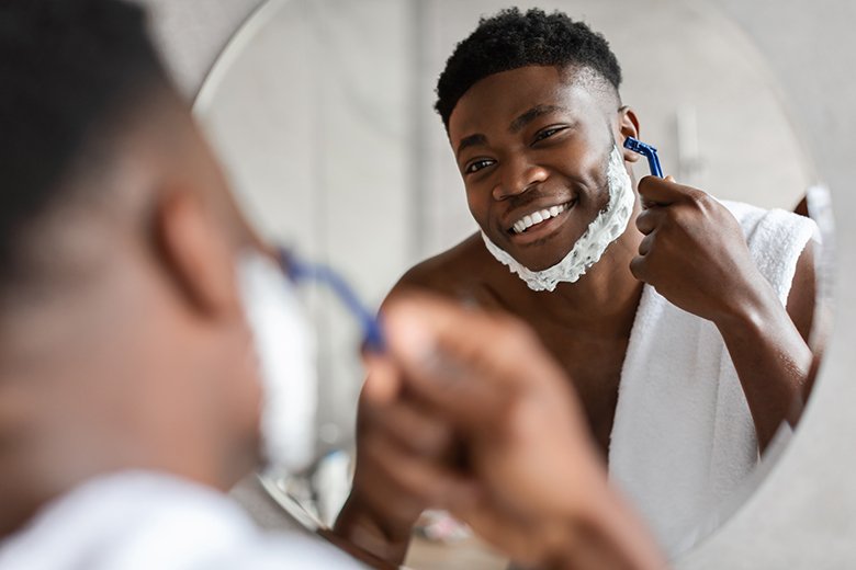 manera correcta de afeitarse la barba