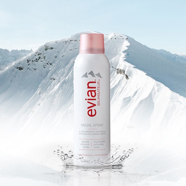Evian agua mineral para la cara