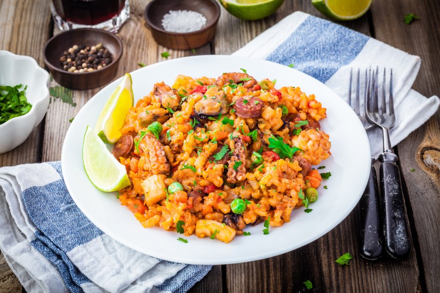 Preparar paella